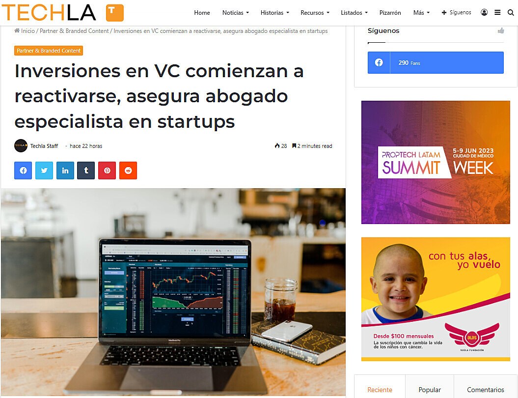 Inversiones en VC comienzan a reactivarse, asegura abogado especialista en startups